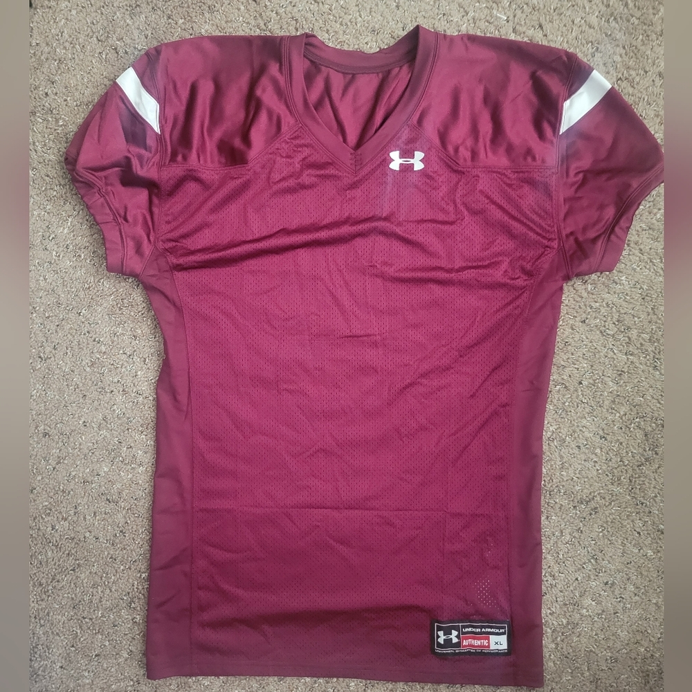 Under Armour Burgundy Football Jersey
